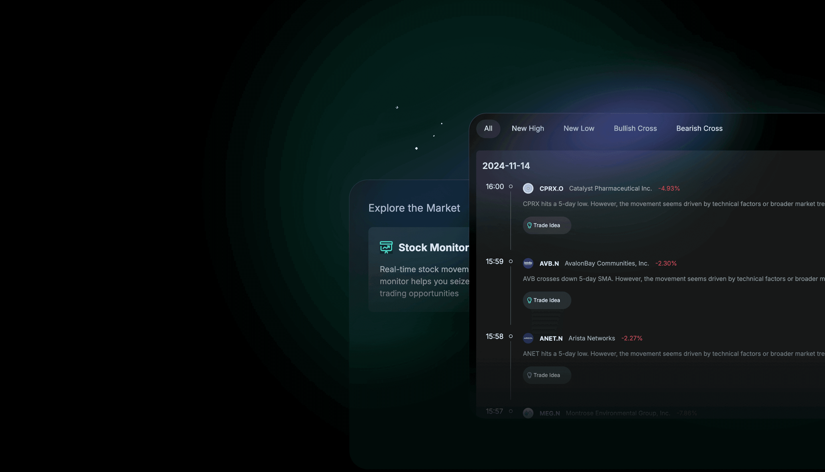 stock monitor banner